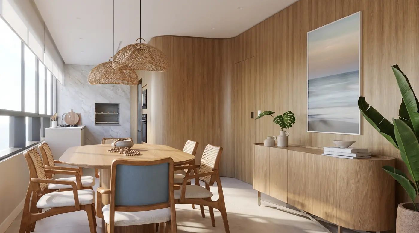 Sala de jantar, imagem gerada pelo Reddo